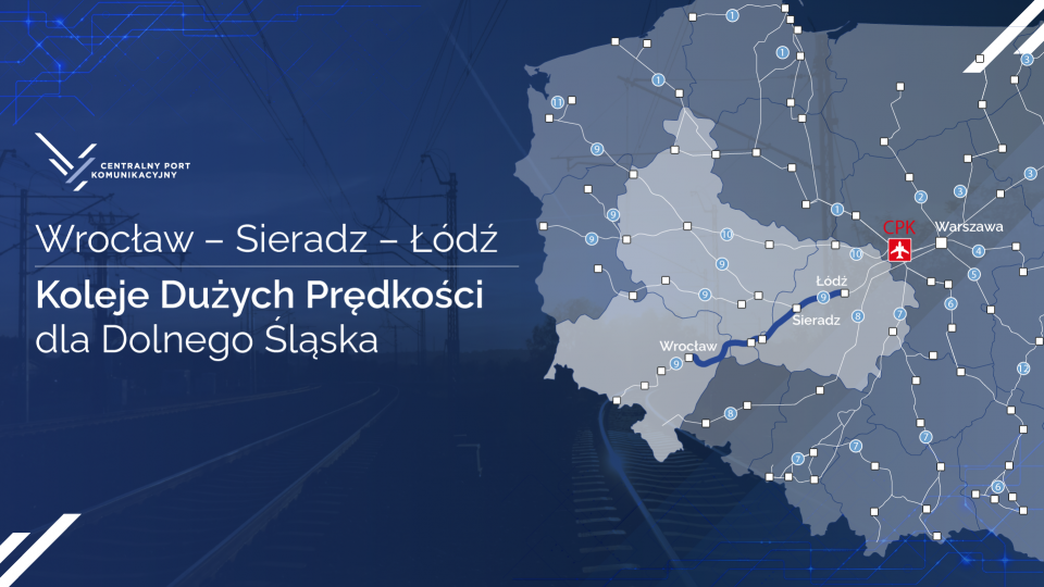 Nowa linia kolejowa Łódź – Sieradz – Wrocław. CPK przedstawia wariant inwestorski